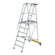 MUNK Aluminium-Podestleiter fahrbar, klappbar