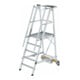 MUNK Aluminium-Podestleiter fahrbar, klappbar mit schmaler Quertraverse-1