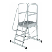 MUNK Aluminium-Podesttreppe einseitig begehbar fahrbar