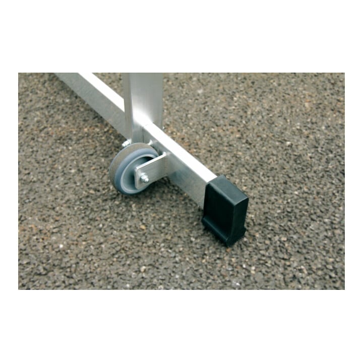 MUNK Aluminium-Podesttreppe einseitig begehbar fahrbar 4 Stufen