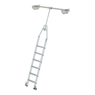 MUNK Aluminium-Regalleiter für Doppelregal drehbar