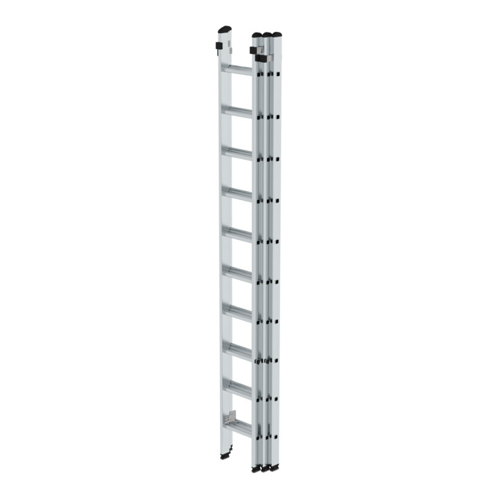 MUNK Aluminium-Schhiebeleiter 3-teilig 3 x 10 Sprossen