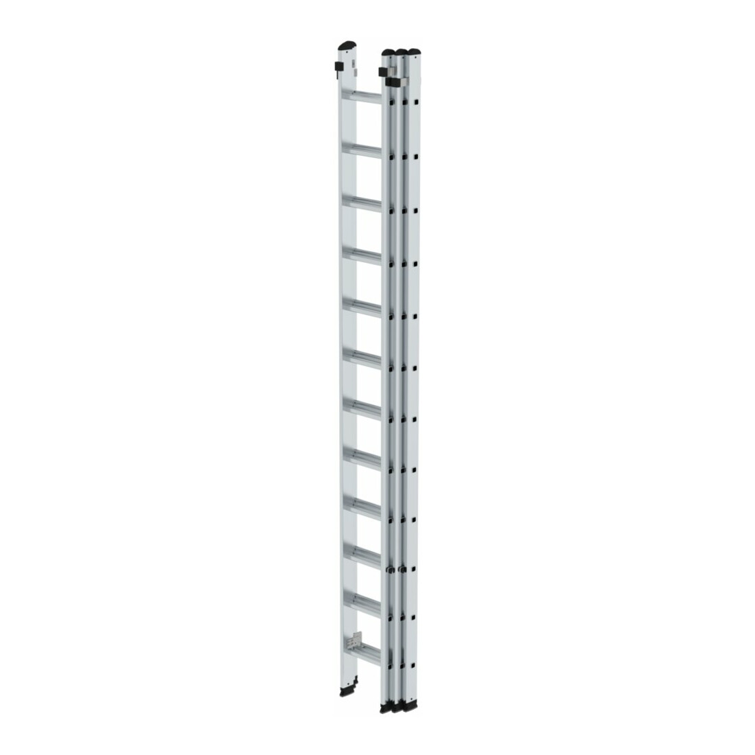 MUNK Aluminium-Schhiebeleiter 3-teilig 3 x 12 Sprossen