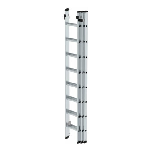 MUNK Aluminium-Schhiebeleiter 3-teilig 3 x 8 Sprossen