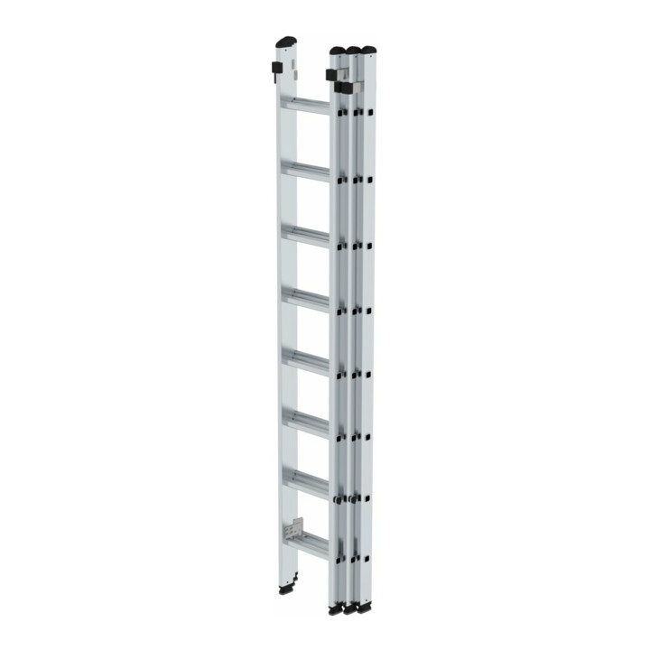MUNK Aluminium-Schhiebeleiter 3-teilig 3 x 8 Sprossen