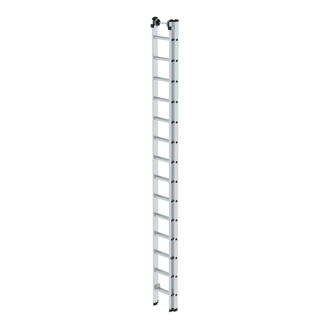 MUNK Aluminium-Schiebeleiter 2-teilig 2 x 14 Sprossen