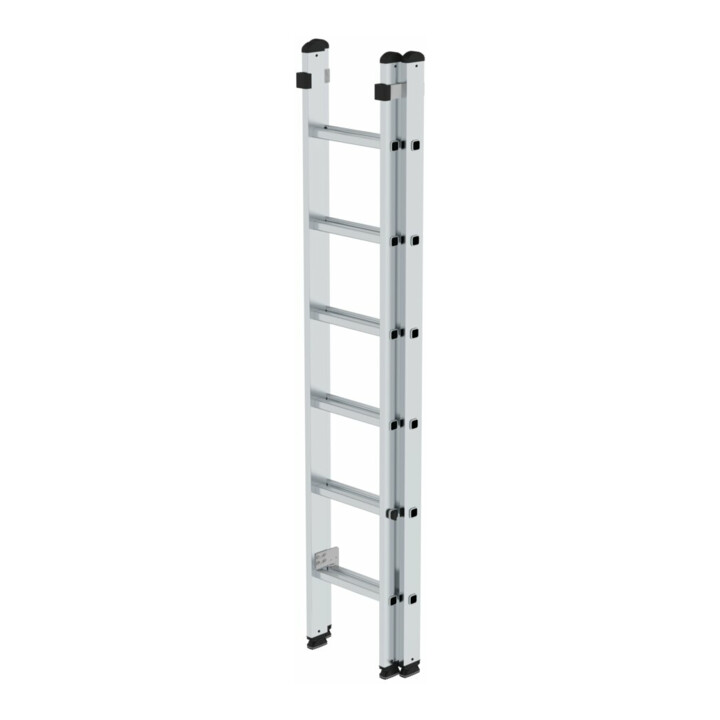 MUNK Aluminium-Schiebeleiter 2-teilig 2 x 6 Sprossen