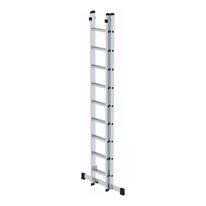 MUNK Aluminium-Schiebeleiter 2-teilig mit Standard-Traverse 2x9 Sprossen