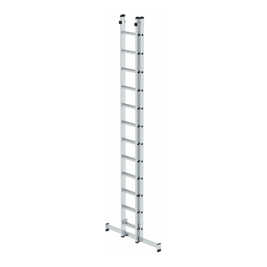 MUNK Aluminium-Schiebeleiter 2-teilig nivello®-Traverse 2 x 12 Sprossen