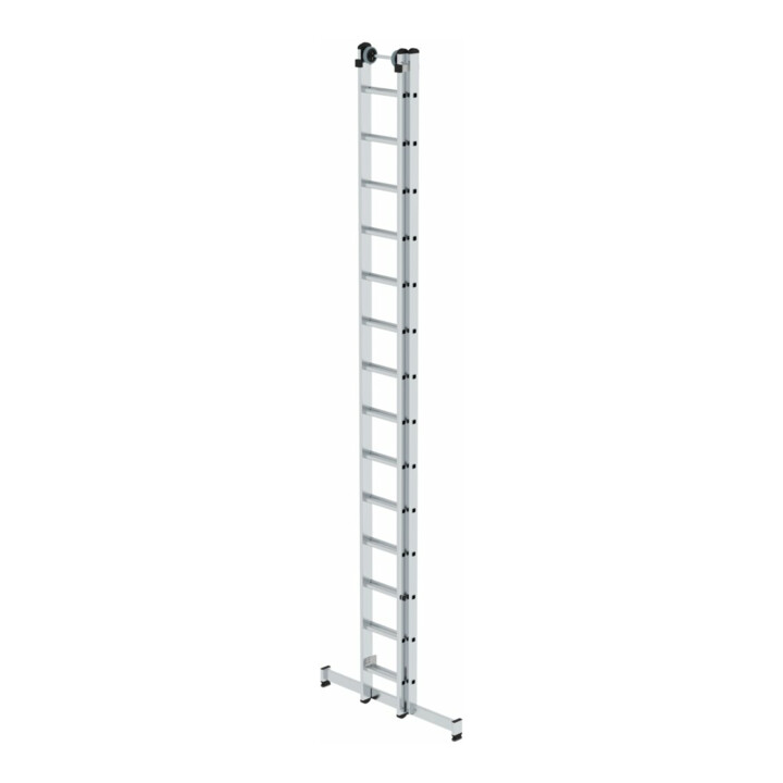 MUNK Aluminium-Schiebeleiter 2-teilig nivello®-Traverse 2 x 14 Sprossen