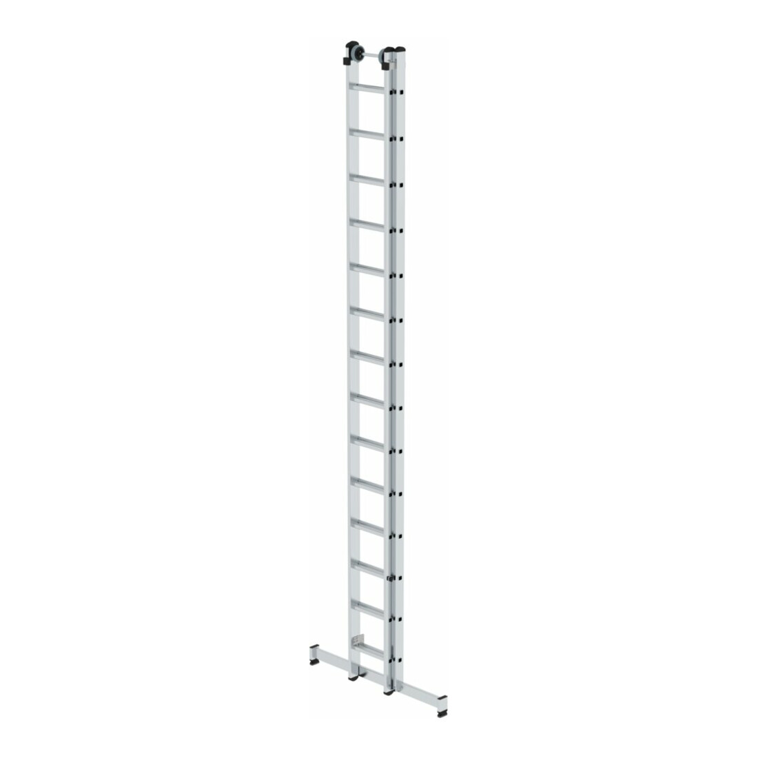 MUNK Aluminium-Schiebeleiter 2-teilig nivello®-Traverse 2 x 14 Sprossen