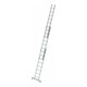 MUNK Aluminium-Schiebeleiter 3-teilig nivello®-Traverse 3 x 8 Sprossen