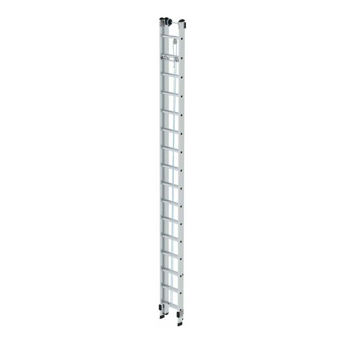 MUNK Aluminium-Seilzugleiter 2-teilig 2 x 16 Sprossen