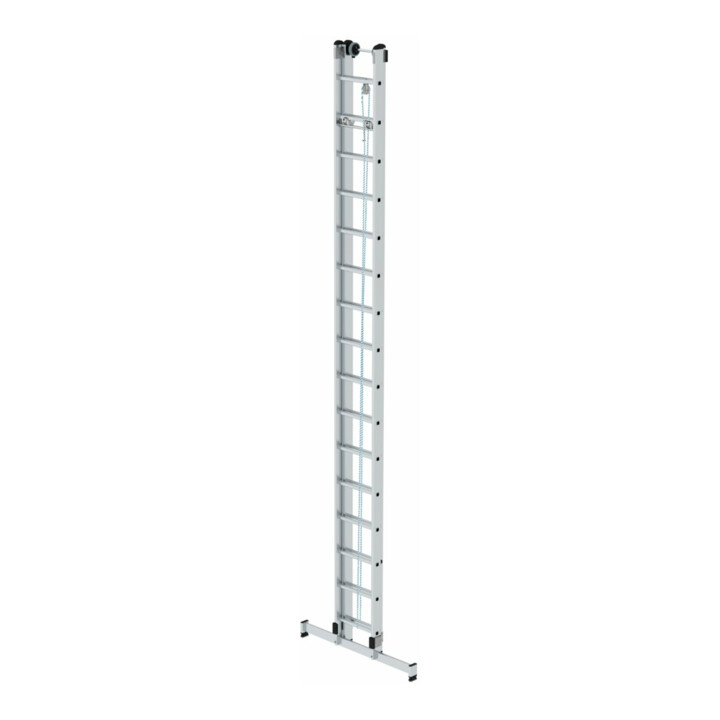 MUNK Aluminium-Seilzugleiter 2-teilig nivello®-Traverse 2 x 16 Sprossen