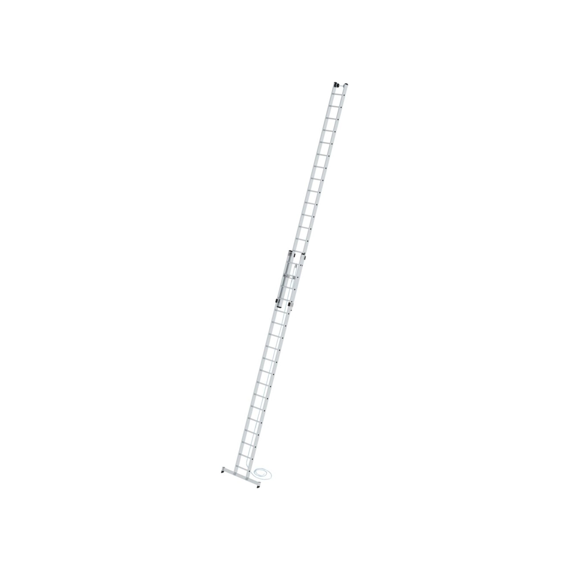 MUNK Aluminium-Seilzugleiter 2-teilig nivello -Traverse 2 x 18 Sprossen