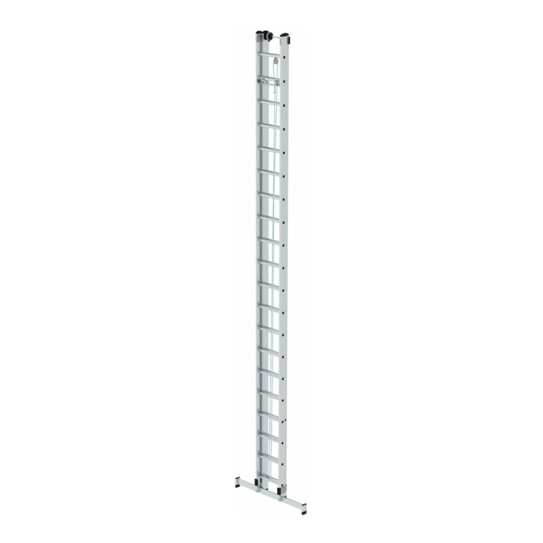 MUNK Aluminium-Seilzugleiter 2-teilig nivello®-Traverse 2 x 20 Sprossen
