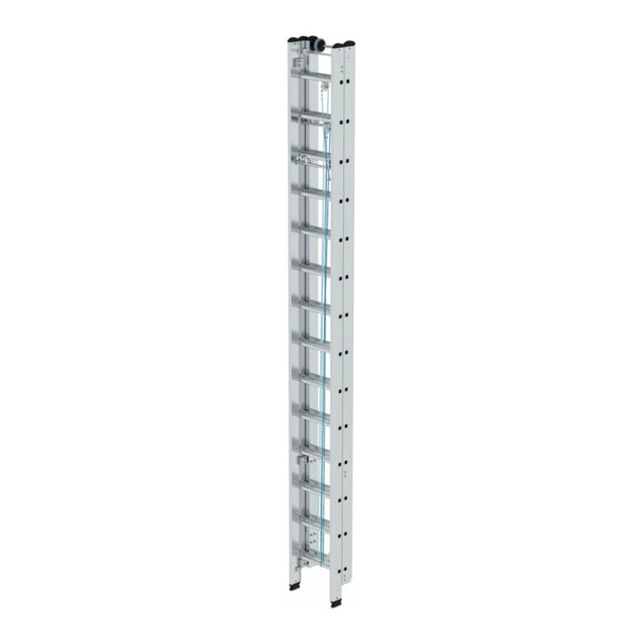MUNK Aluminium-Seilzugleiter 3-teilig 3 x 14 Sprossen