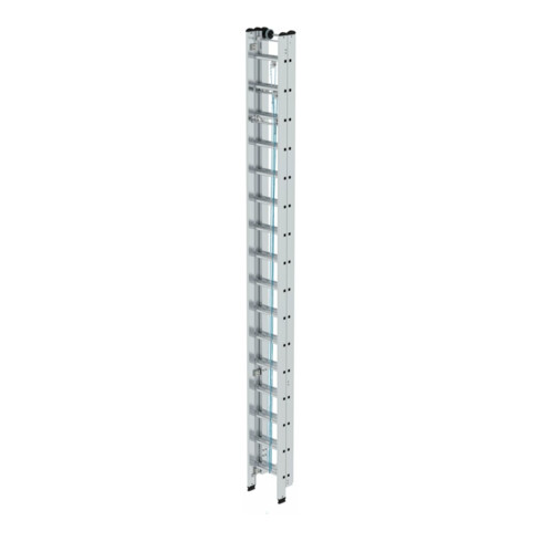 MUNK Aluminium-Seilzugleiter 3-teilig 3 x 16 Sprossen