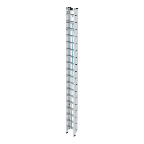 MUNK Aluminium-Seilzugleiter 3-teilig 3 x 18 Sprossen