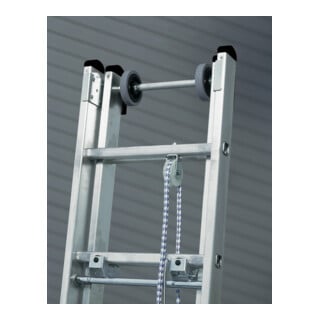 MUNK Aluminium-Seilzugleiter dreiteilig mit nivello ® -Traverse