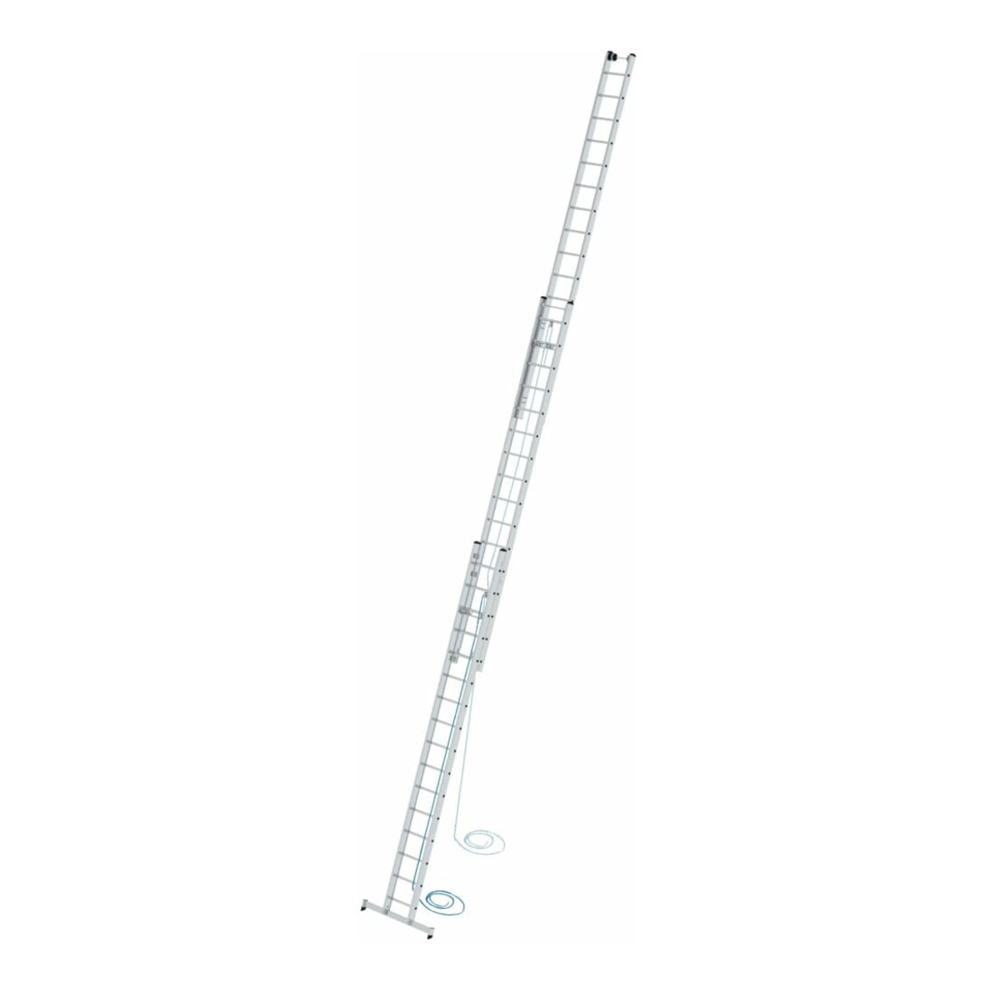 MUNK Aluminium-Seilzugleiter 3-teilig nivello®-Traverse 3 x 16 Sprossen