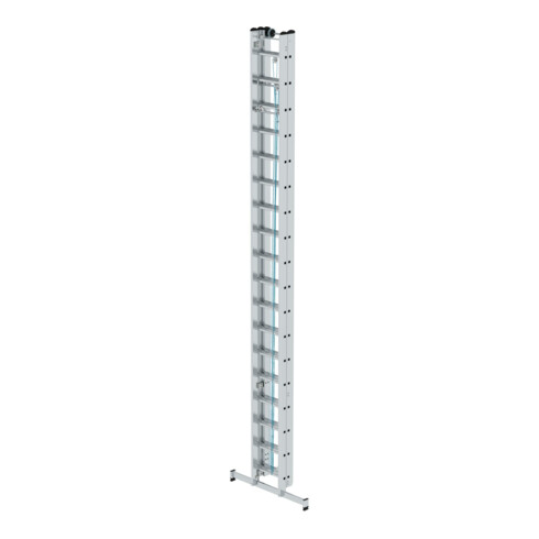 MUNK Aluminium-Seilzugleiter 3-teilig nivello®-Traverse 3 x 18 Sprossen