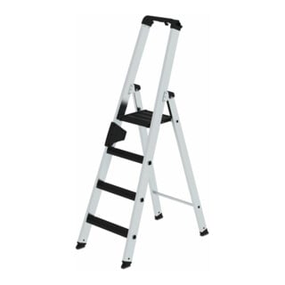 MUNK Aluminium-Stehleiter 250 kg einseitig clip-step R13 4 Stufen