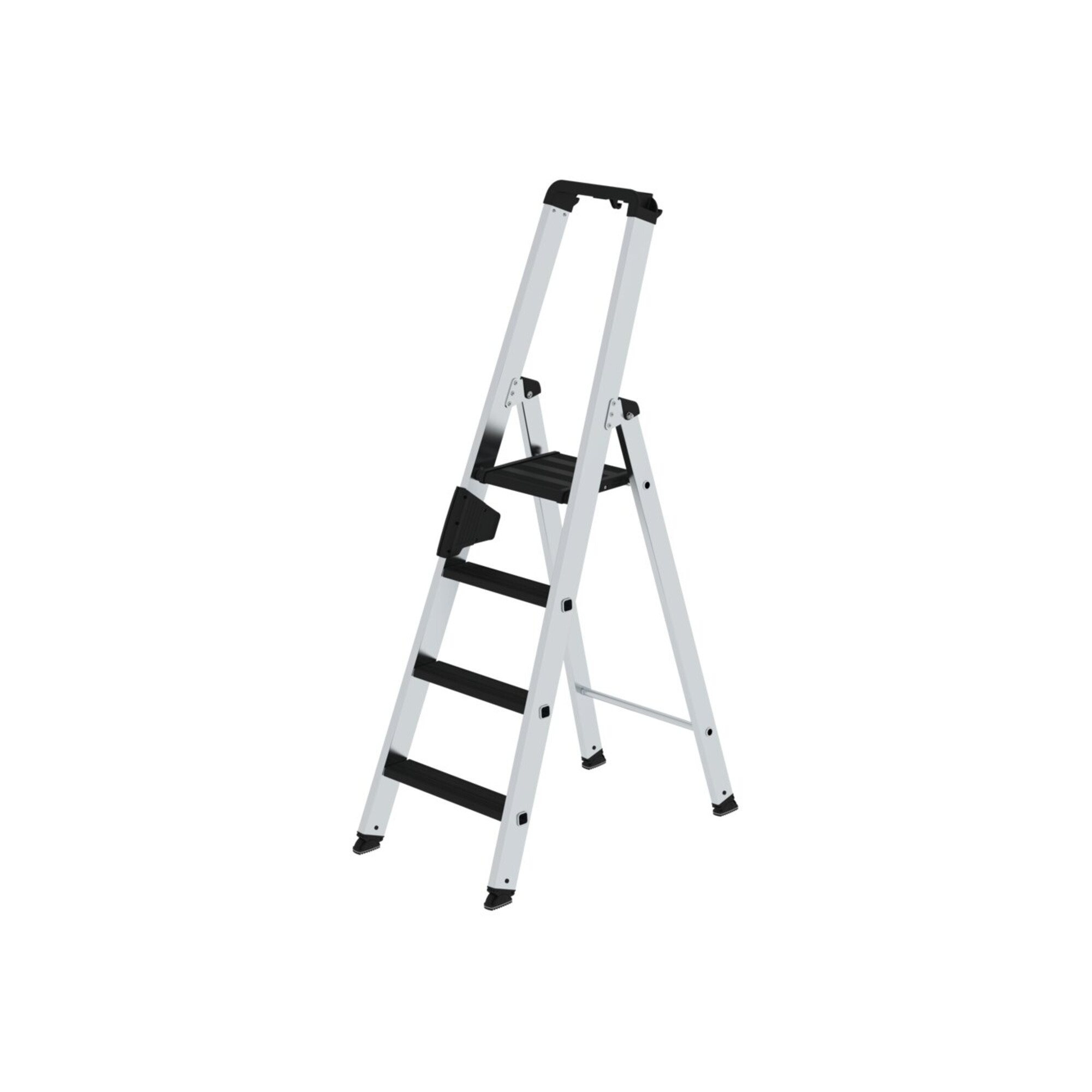MUNK Aluminium-Stehleiter 250 kg einseitig clip-step R13 4 Stufen