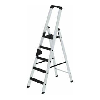 MUNK Aluminium -Stehleiter 250kg einseitig clip-step R13 5 St.