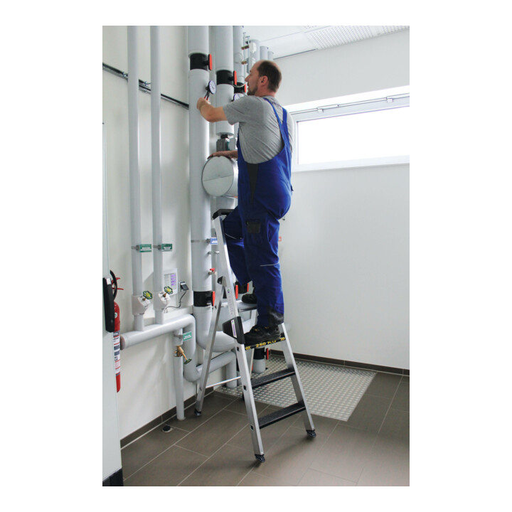 MUNK Aluminium -Stehleiter 250kg einseitig clip-step R13 5 St.