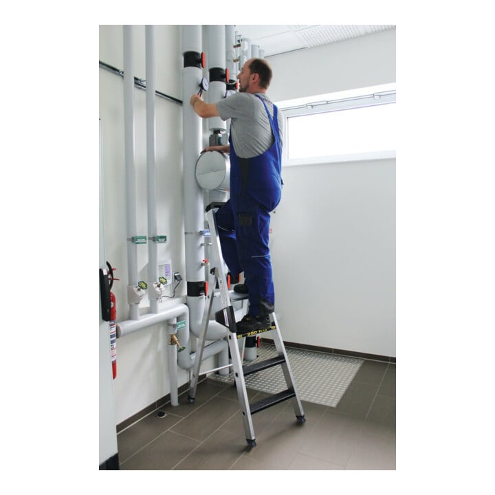 MUNK Aluminium -Stehleiter 250kg einseitig clip-step R13 7 St.