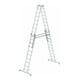 MUNK Aluminium-Stehleiter 4-teilig nivello®-Traverse 4 x 10 Sprossen