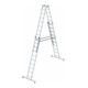 MUNK Aluminium-Stehleiter 4-teilig nivello®-Traverse 4 x 10 Sprossen