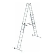 MUNK Aluminium-Stehleiter 4-teilig nivello®-Traverse 4 x 10 Sprossen-4
