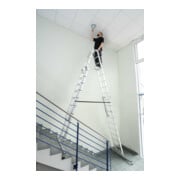 MUNK Aluminium-Stehleiter 4-teilig nivello®-Traverse 4 x 10 Sprossen-5