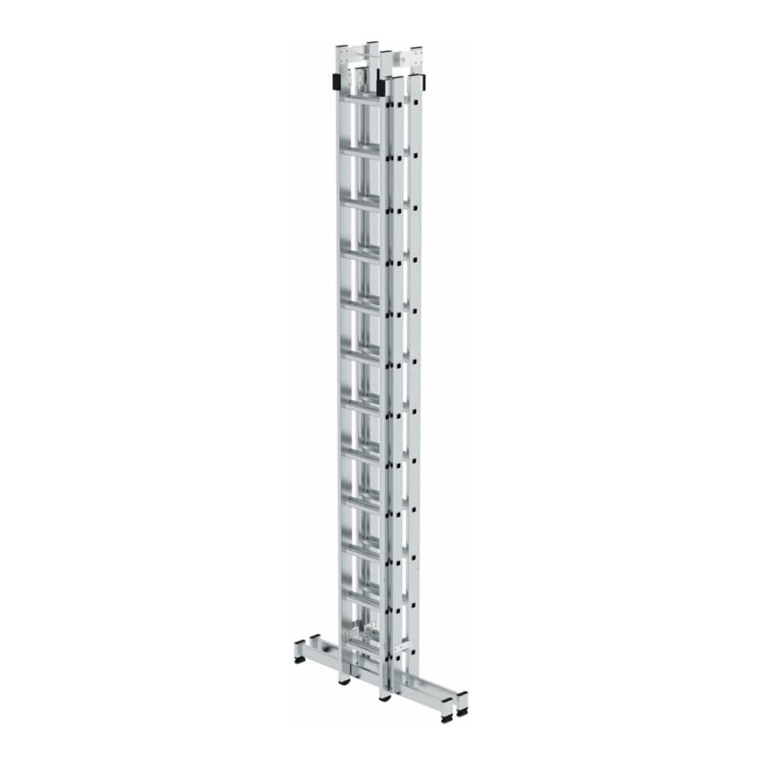 MUNK Aluminium-Stehleiter 4-teilig nivello®-Traverse 4 x 12 Sprossen