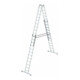 MUNK Aluminium-Stehleiter 4-teilig nivello®-Traverse 4 x 12 Sprossen-5