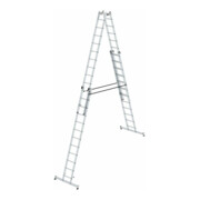 MUNK Aluminium-Stehleiter 4-teilig nivello®-Traverse 4 x 12 Sprossen-5