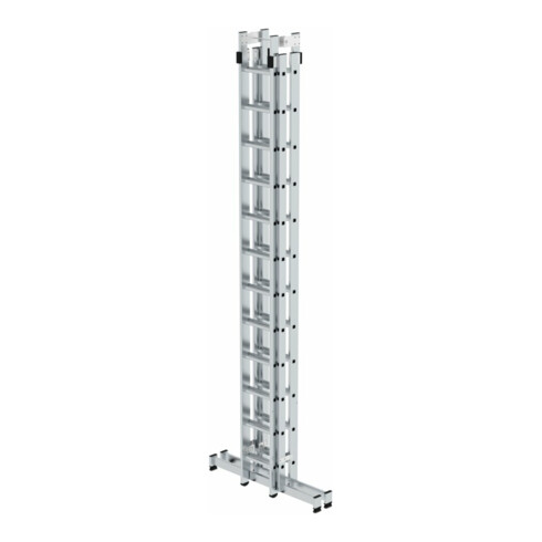 MUNK Aluminium-Stehleiter 4-teilig nivello®-Traverse 4 x 12 Sprossen