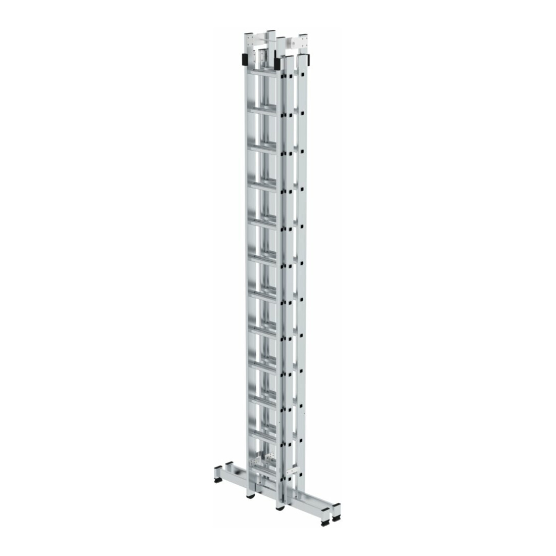 MUNK Aluminium-Stehleiter 4-teilig nivello®-Traverse 4 x 12 Sprossen