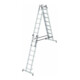 MUNK Aluminium-Stehleiter 4-teilig nivello®-Traverse 4 x 8 Sprossen