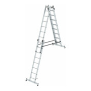 MUNK Aluminium-Stehleiter 4-teilig nivello®-Traverse 4 x 8 Sprossen-4