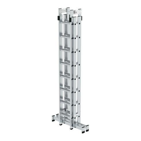 MUNK Aluminium-Stehleiter 4-teilig nivello®-Traverse 4 x 8 Sprossen