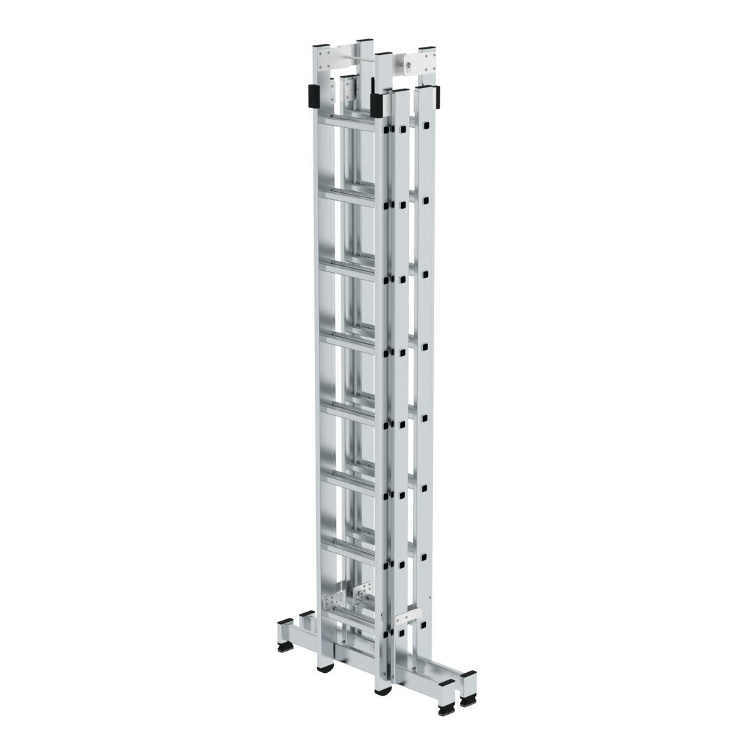 MUNK Aluminium-Stehleiter 4-teilig nivello®-Traverse 4 x 8 Sprossen