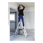 MUNK Aluminium-Stufenstehleiter beidseitig begehbar-5