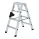 Set Günzburger 2x5 Stufen Alu + Stufenstehleiter 2x4 Stufen Alu-3