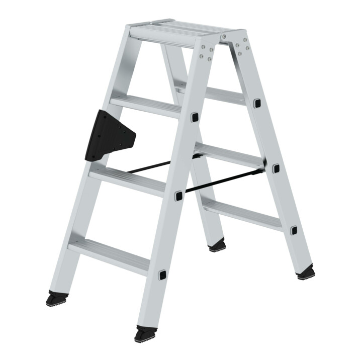 Set Günzburger 2x5 Stufen Alu + Stufenstehleiter 2x4 Stufen Alu