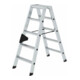 MUNK Aluminium-Stehleiter beidseitig begehbar 2 x 5 Stufen-2
