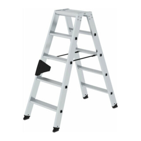 MUNK Aluminium-Stehleiter beidseitig begehbar 2 x 5 Stufen