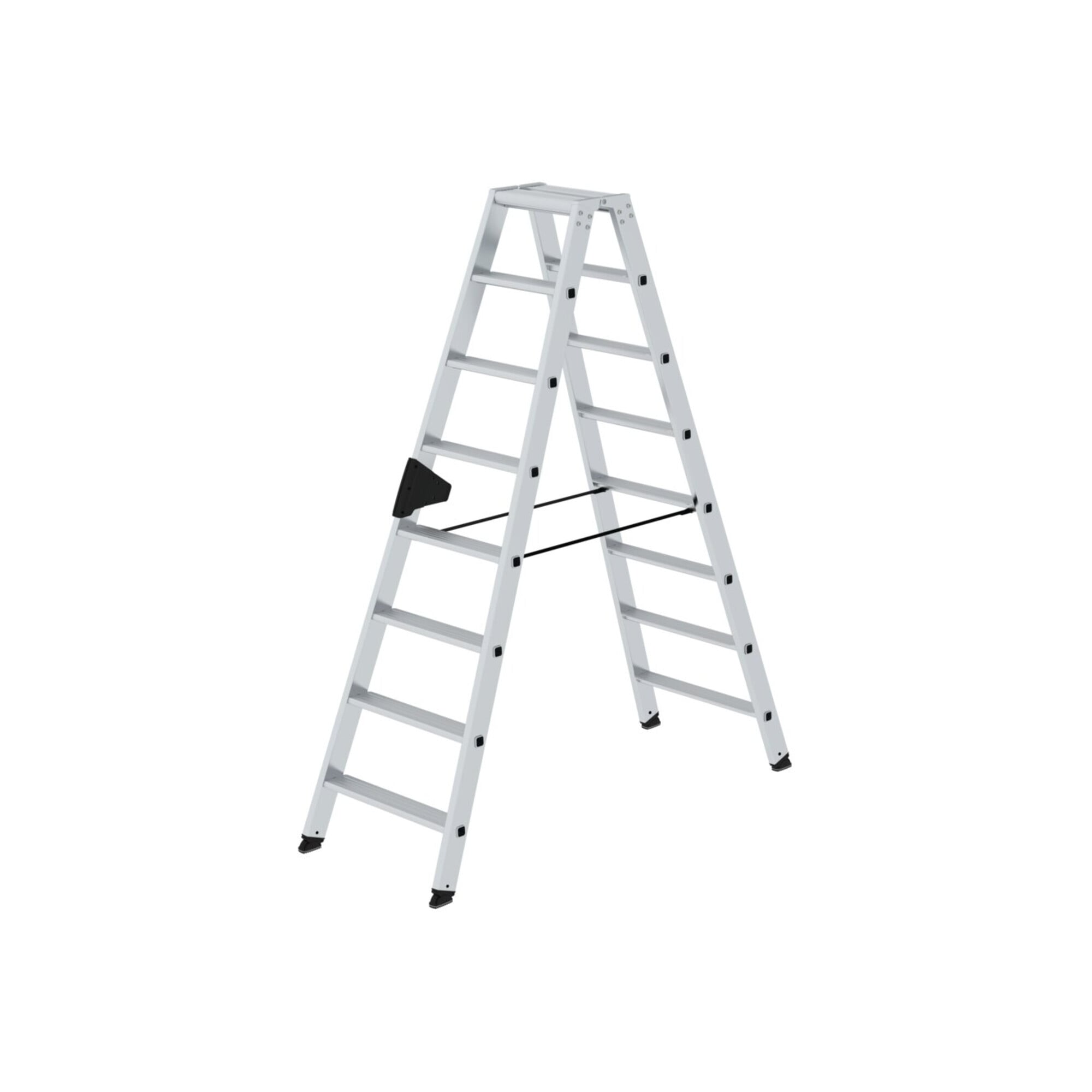 MUNK Aluminium-Stehleiter beidseitig begehbar 2 x 8 Stufen